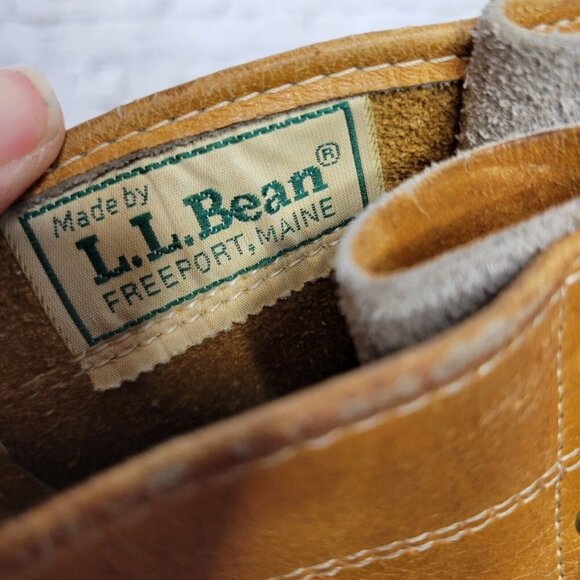 Vintage LL Bean Maine Hunting Shoe Brown Womens 7 Narrow 8" Leather Duck Boots - Picture 8 of 9